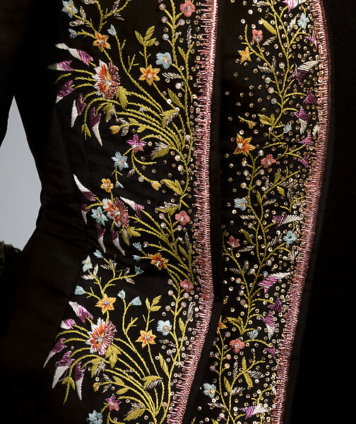 Ensemble, House of Dior (French, founded 1946), silk, wool, cotton, leather, metal, glass, French