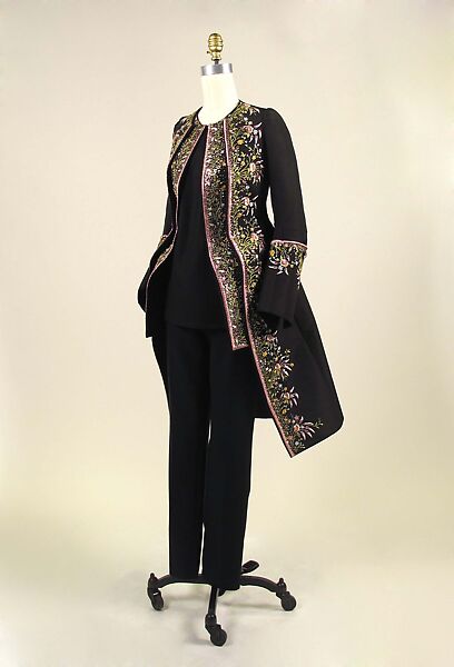 Ensemble, House of Dior (French, founded 1946), silk, wool, cotton, leather, metal, glass, French