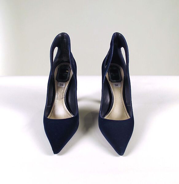 Ensemble, House of Dior (French, founded 1946), silk, wool, cotton, leather, metal, glass, French