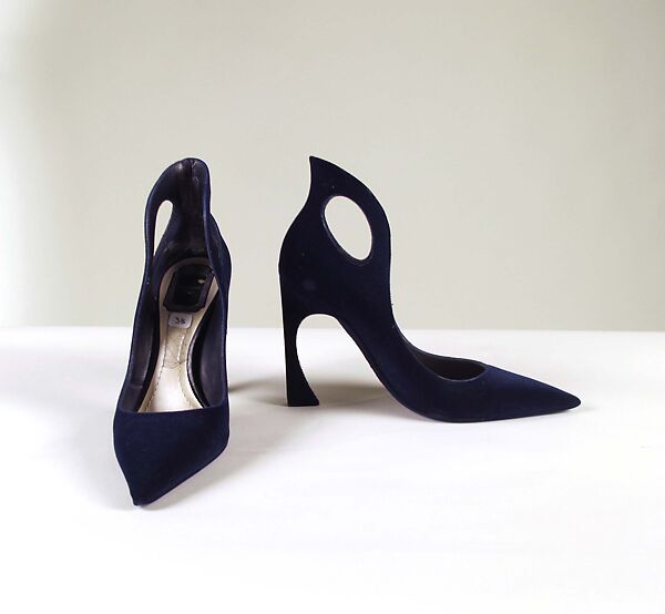 Ensemble, House of Dior (French, founded 1946), silk, wool, cotton, leather, metal, glass, French