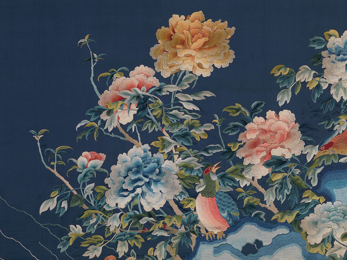 Hanging, Silk;  on silk, China