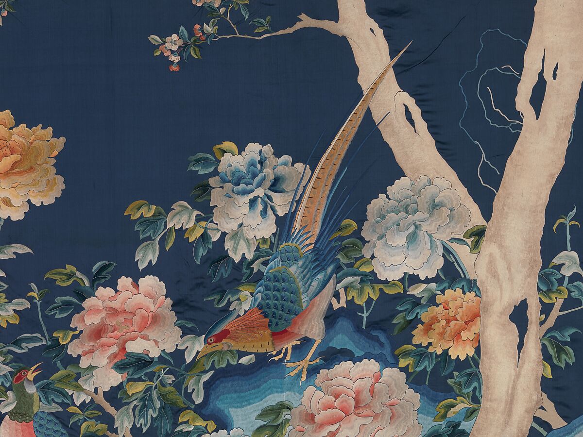 Hanging, Silk;  on silk, China