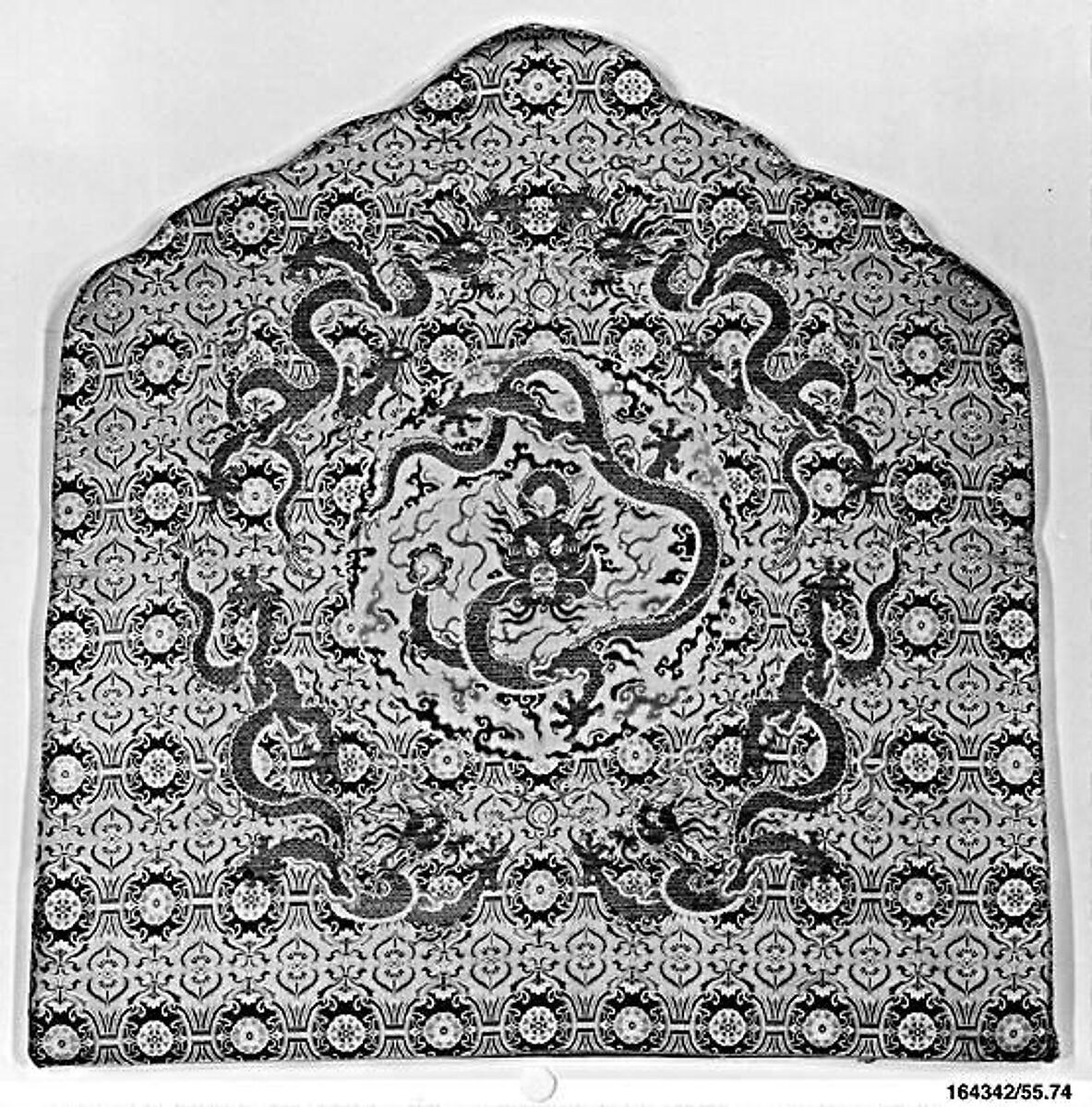 Cushion Cover, Silk, metallic thread, China