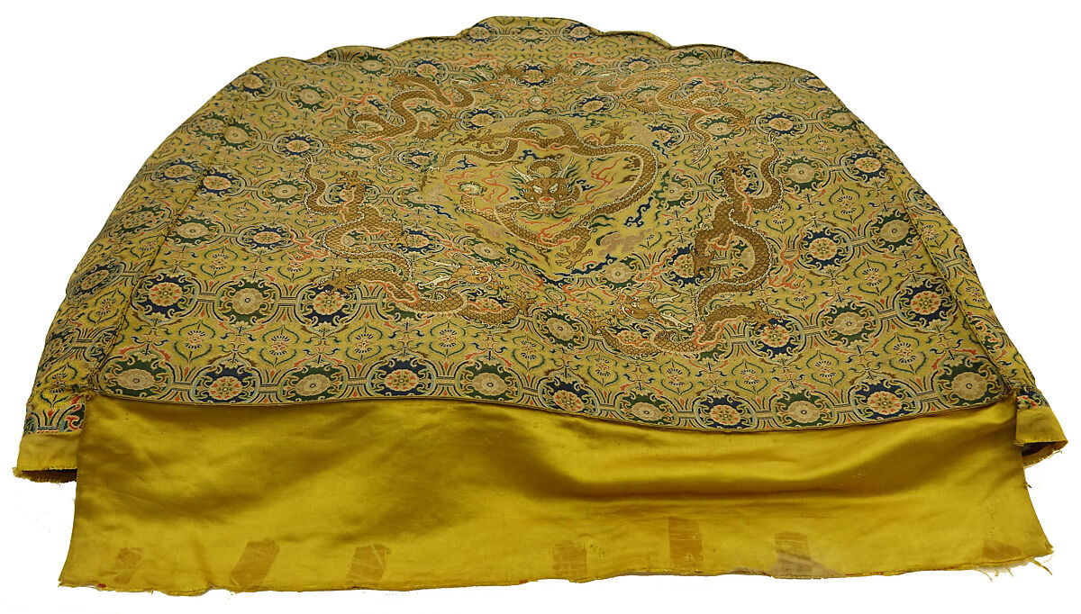 Cushion Cover, Silk, metallic thread, China