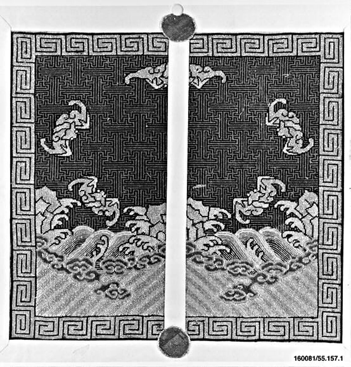 Rank Badge with Design of Mountains, Waves and Bats | China | Qing ...