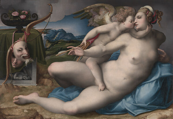Venus and Cupid, Michele Tosini (Michele di Ridolfo del Ghirlandaio) (Italian, Florence 1503–1577 Florence), Oil on panel 
