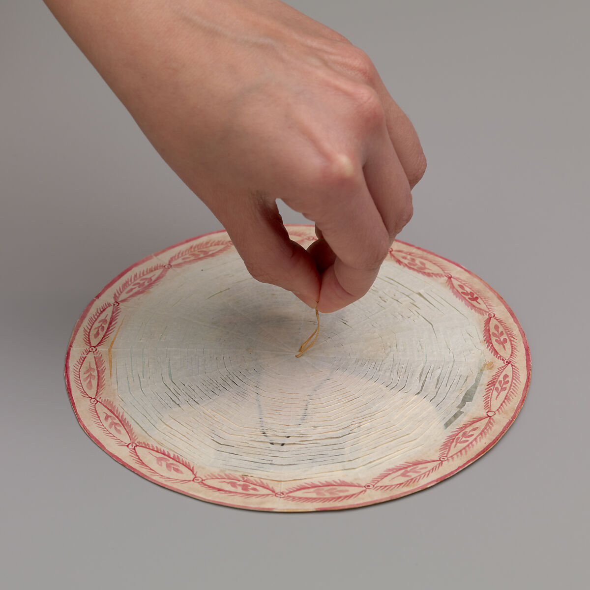 Cobweb Valentine, Anonymous  , American or British, 19th century, Watercolor, cut tissue on board