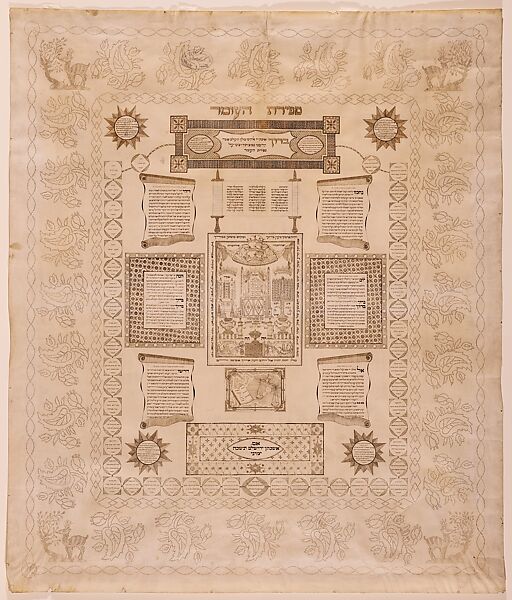 Omer Calendar, Pen and ink on vellum 