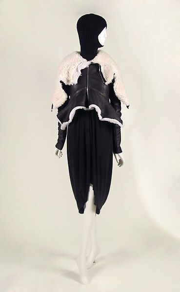 Ensemble, Rick Owens (American, born 1961), leather, wool, shearling, goat hair, American 