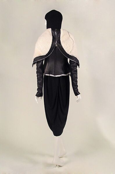 Ensemble, Rick Owens (American, born 1961), leather, wool, shearling, goat hair, American