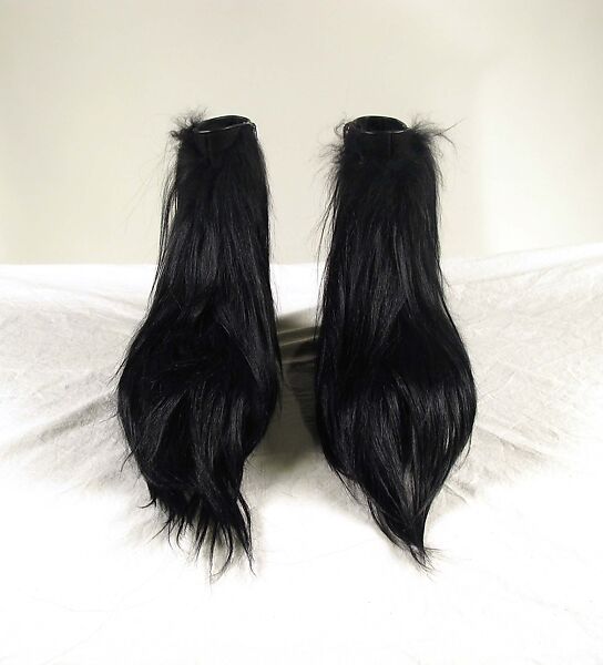 Ensemble, Rick Owens (American, born 1961), leather, wool, shearling, goat hair, American