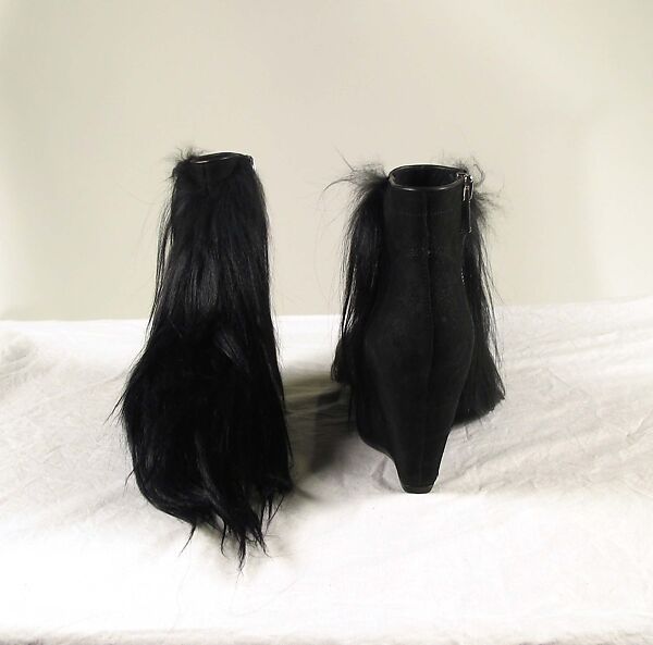Ensemble, Rick Owens (American, born 1961), leather, wool, shearling, goat hair, American