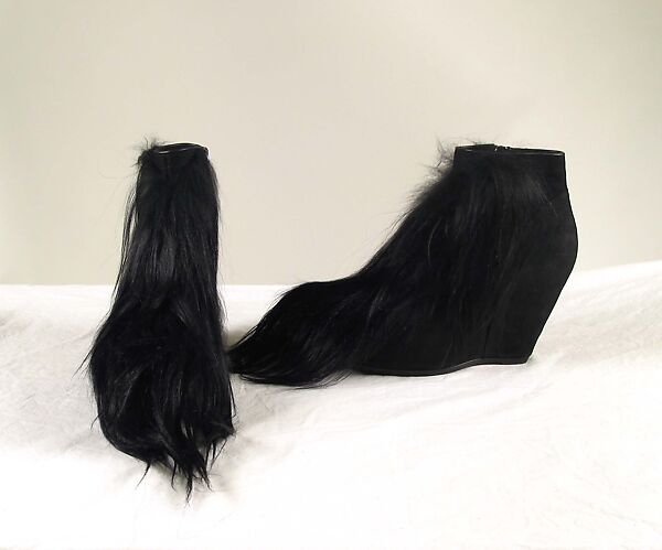 Ensemble, Rick Owens (American, born 1961), leather, wool, shearling, goat hair, American