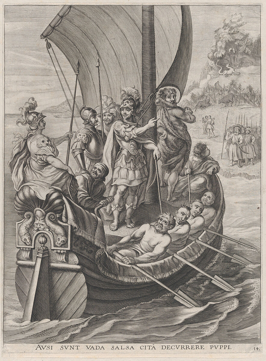 Plate 14: Ferdinand on a voyage with the Argonauts; from Guillielmus Becanus's 'Serenissimi Principis Ferdinandi, Hispaniarum Infantis...', Jacobus van Schoor (Flemish, active Antwerp, 1633), Engraving 
