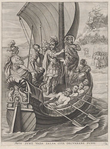 Plate 14: Ferdinand on a voyage with the Argonauts; from Guillielmus Becanus's 'Serenissimi Principis Ferdinandi, Hispaniarum Infantis...'