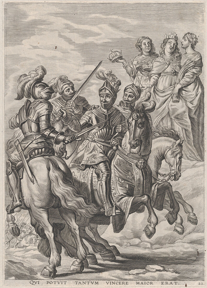 Plate 22: Emperor Charles V, victory at Pavia; from Guillielmus Becanus's 'Serenissimi Principis Ferdinandi, Hispaniarum Infantis...', Jacob Neeffs (Flemish, Antwerp 1610–after 1660 Antwerp), Engraving 