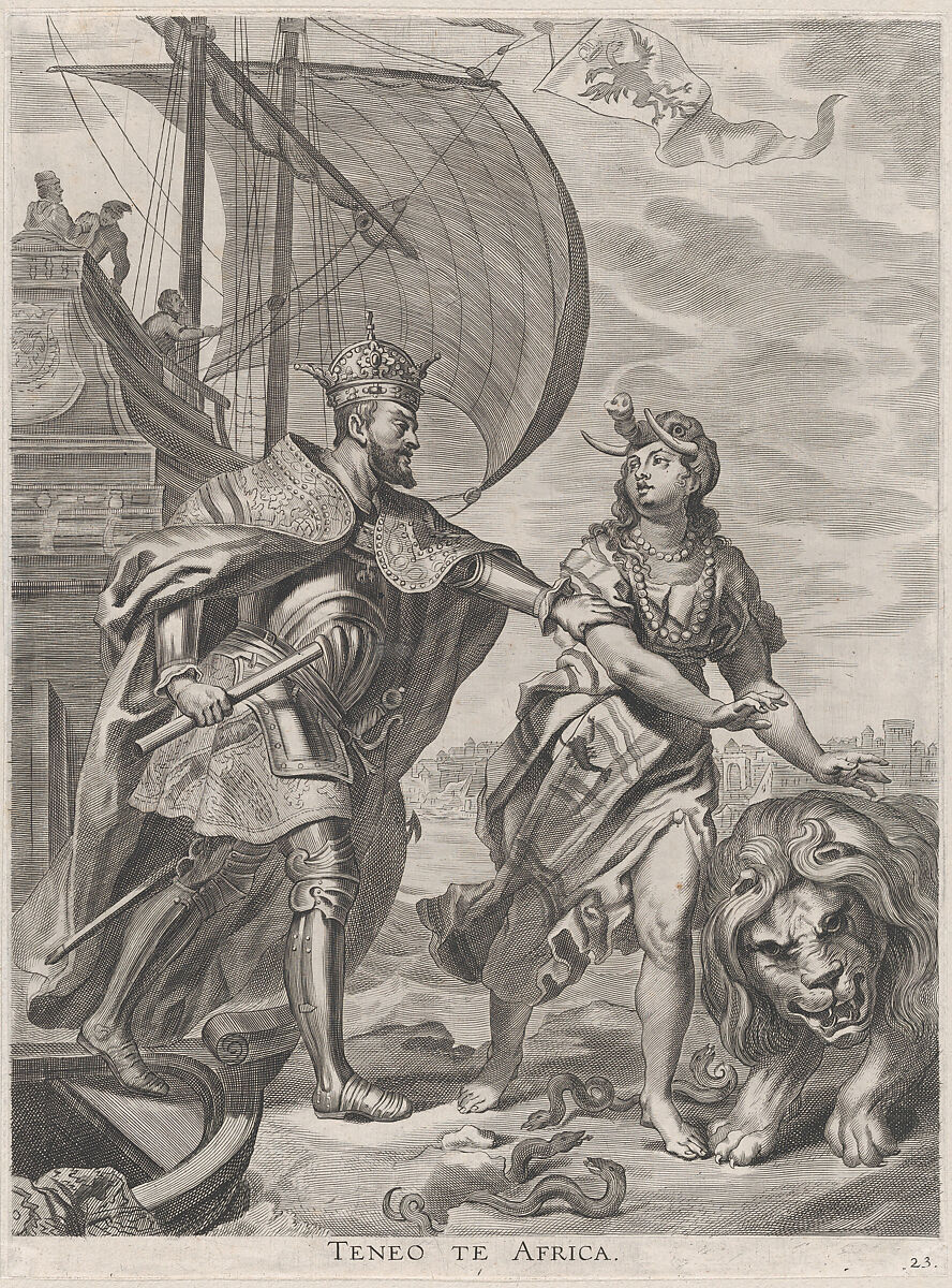 Plate 23: Emperor Charles V, campaign in Africa; from Guillielmus Becanus's 'Serenissimi Principis Ferdinandi, Hispaniarum Infantis...', Jacob Neeffs (Flemish, Antwerp 1610–after 1660 Antwerp), Engraving 