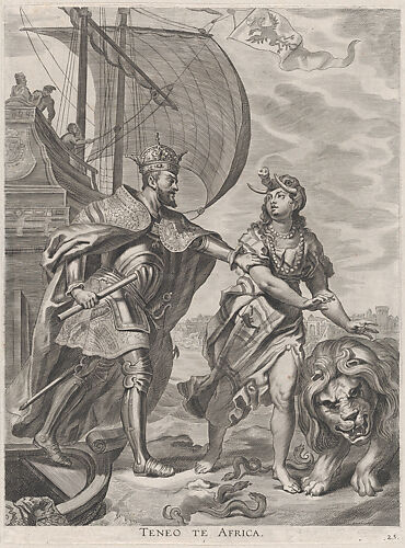 Plate 23: Emperor Charles V, campaign in Africa; from Guillielmus Becanus's 'Serenissimi Principis Ferdinandi, Hispaniarum Infantis...'