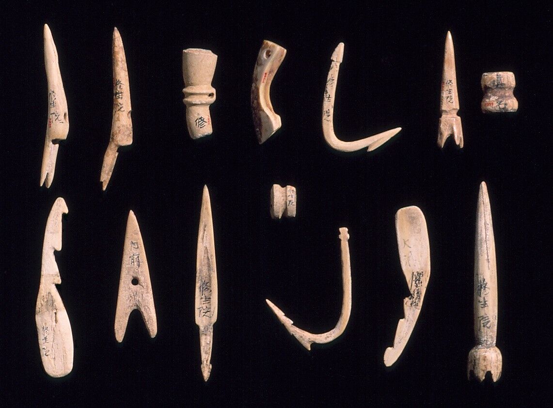 Needles, hooks, and harpoon, Bone, Japan 