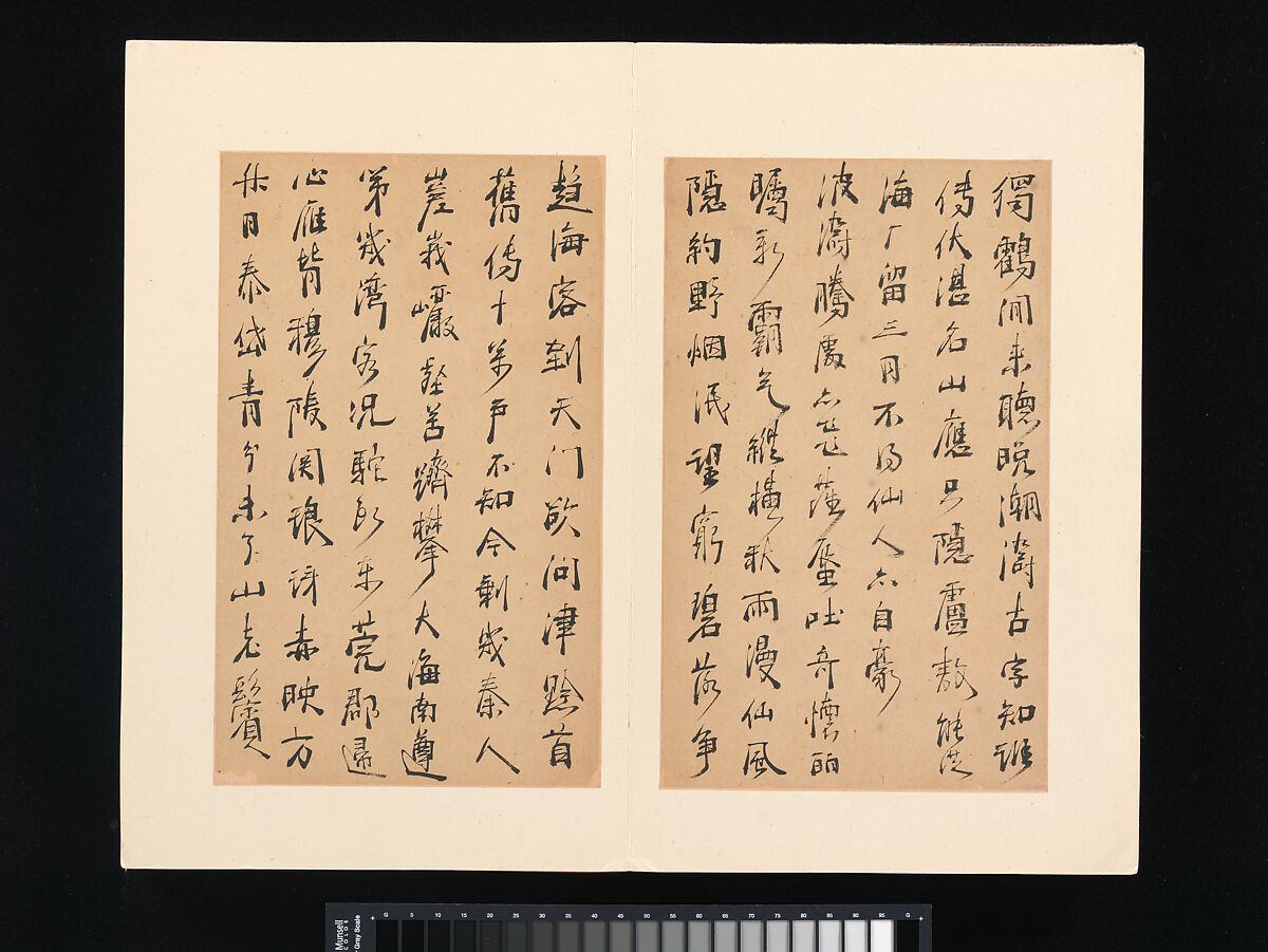 Poems from the Pavilion of Fundamental Truth (Zhenyi Ting), Zhou Lianggong (Chinese, 1612–1672), Album of twenty-eight leaves; ink on paper, China