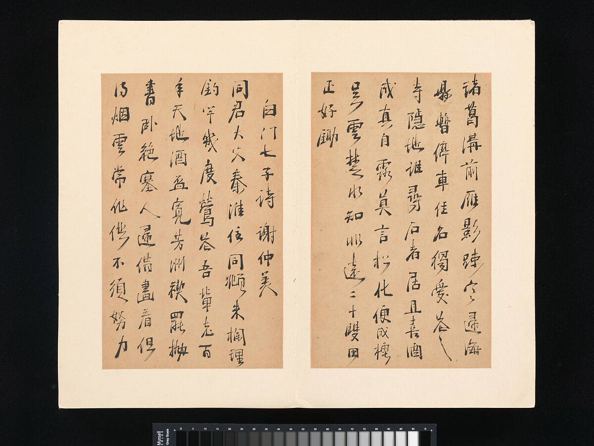 Poems from the Pavilion of Fundamental Truth (Zhenyi Ting), Zhou Lianggong (Chinese, 1612–1672), Album of twenty-eight leaves; ink on paper, China