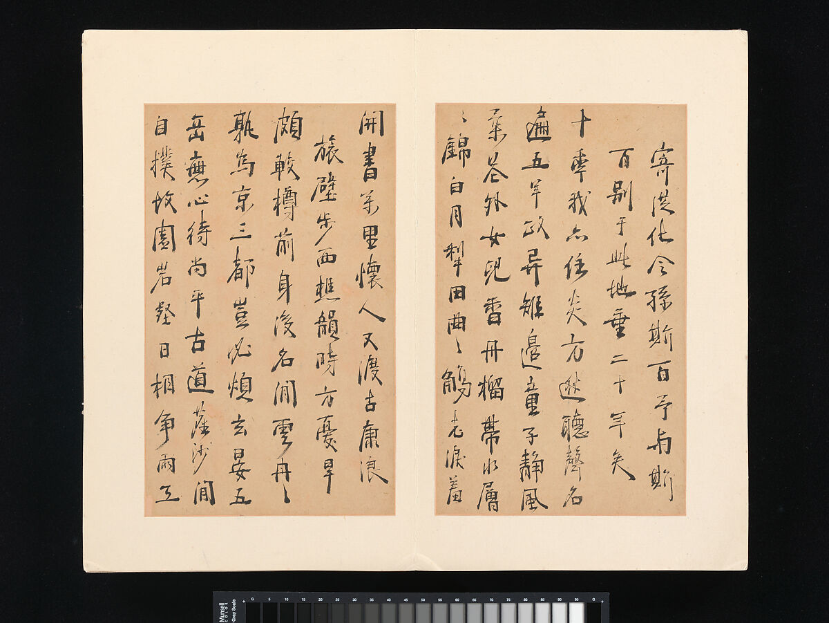 Poems from the Pavilion of Fundamental Truth (Zhenyi Ting), Zhou Lianggong (Chinese, 1612–1672), Album of twenty-eight leaves; ink on paper, China