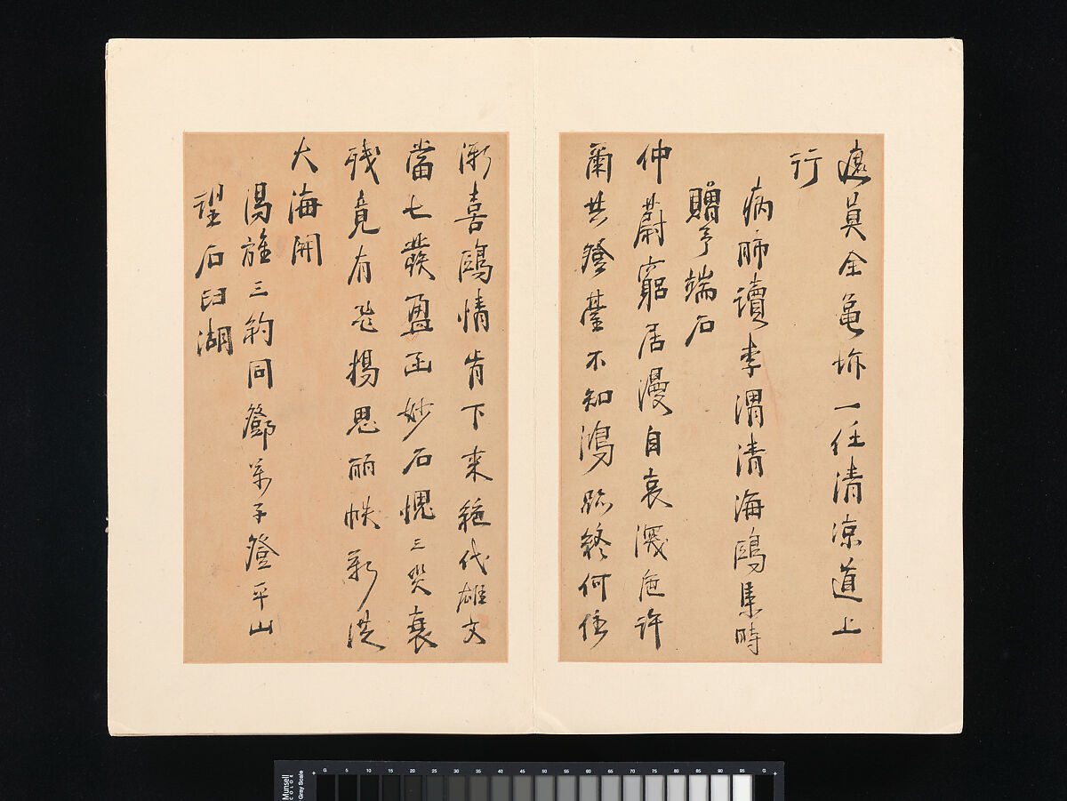 Poems from the Pavilion of Fundamental Truth (Zhenyi Ting), Zhou Lianggong (Chinese, 1612–1672), Album of twenty-eight leaves; ink on paper, China