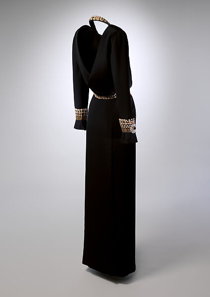 Dress, House of Chanel (French, founded 1910), silk, synthetic stones, metal, French