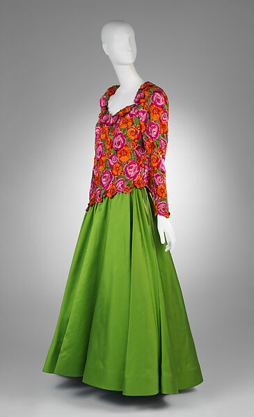 Evening dress, Arnold Scaasi (American, born Montreal, Canada, 1931–2015), silk, synthetic, metal, American 