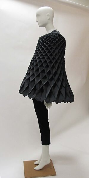 Ensemble, Junya Watanabe (Japanese, born 1961), wool, polyester, plastic (polyurethane, polyvinyl chloride), nylon, cotton, mother-of-pearl, Japanese