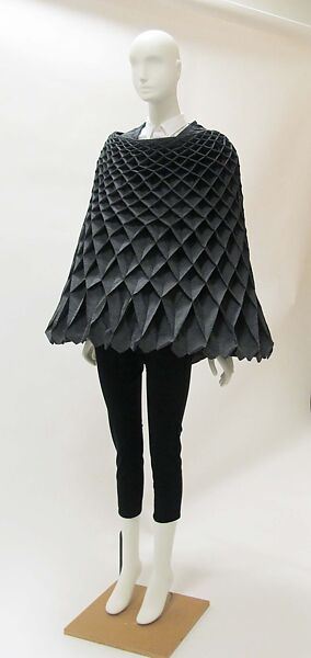 Ensemble, Junya Watanabe (Japanese, born 1961), wool, polyester, plastic (polyurethane, polyvinyl chloride), nylon, cotton, mother-of-pearl, Japanese