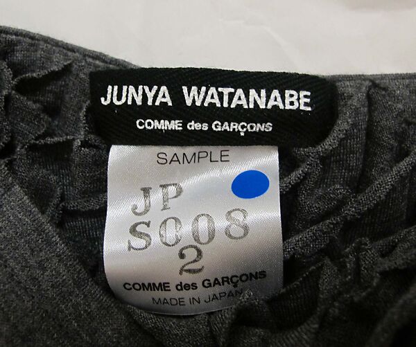 Ensemble, Junya Watanabe (Japanese, born 1961), wool, polyester, plastic (polyurethane, polyvinyl chloride), nylon, cotton, mother-of-pearl, Japanese