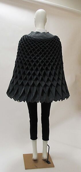 Ensemble, Junya Watanabe (Japanese, born 1961), wool, polyester, plastic (polyurethane, polyvinyl chloride), nylon, cotton, mother-of-pearl, Japanese