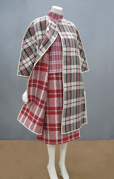 Ensemble, Céline (French, founded 1945), polyester, wool silk, leather, French