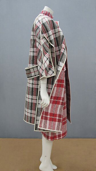 Ensemble, Céline (French, founded 1945), polyester, wool silk, leather, French