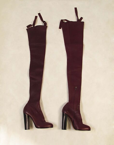 Ensemble, Céline (French, founded 1945), polyester, wool silk, leather, French