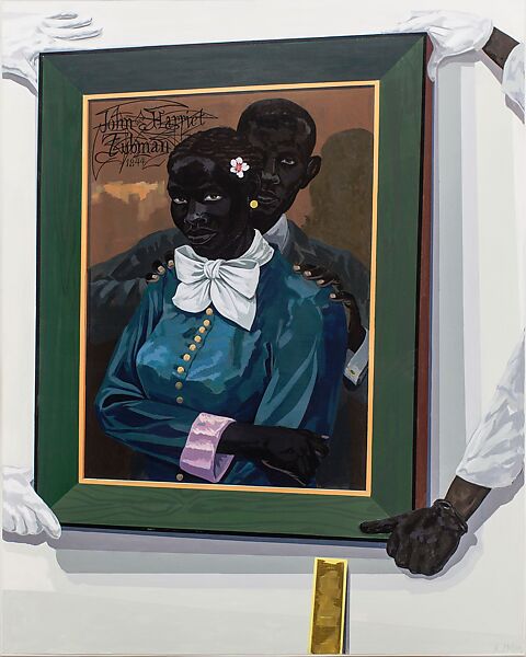 Still-Life with Wedding Portrait, Kerry James Marshall (American, born Birmingham, Alabama, 1955), Acrylic on PVC panel 