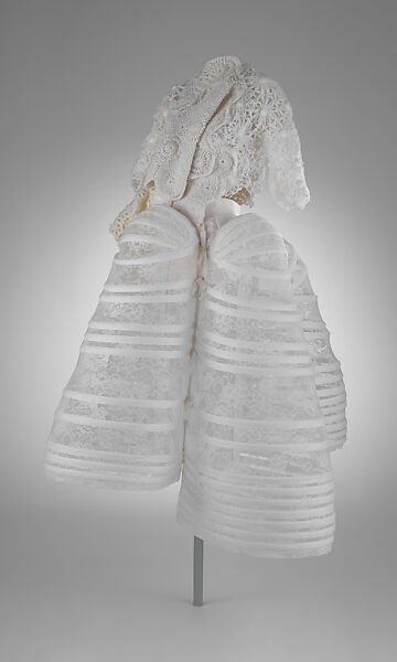 Ensemble, Comme des Garçons (Japanese, founded 1969), (a) plastic (foam); (b) acrylic, nylon; (c) rayon, cotton/polyester, viscose rayon; (d, e) cotton, plastic (polyurethane), Japanese