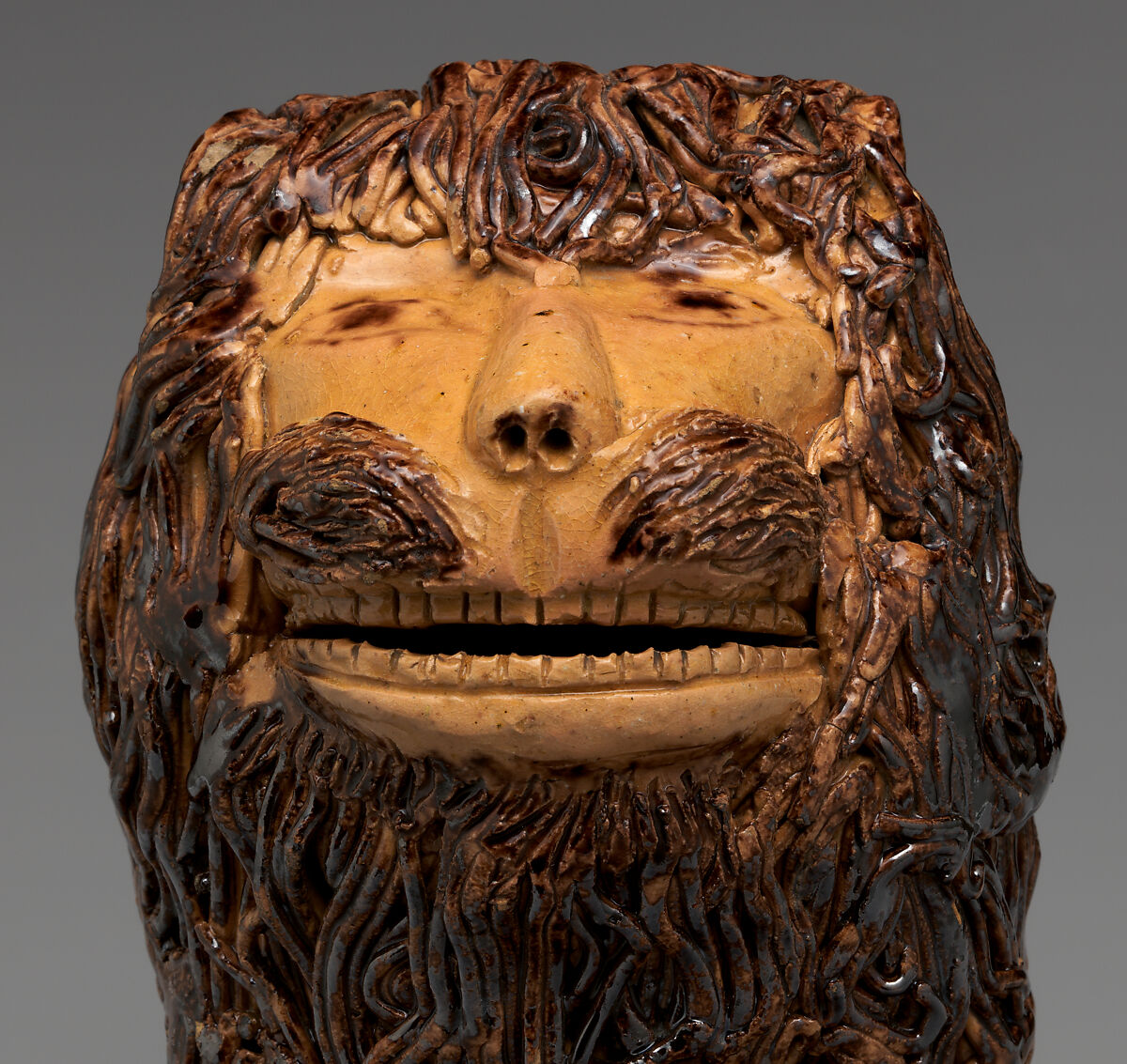 Figure of a Lion, Probably John Bell (American, Hagerstown, Maryland 1800–1880 Waynesboro, Pennsylvania), Earthenware, American