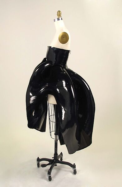 Dress, Iris van Herpen (Dutch, founded 2007), plastic (polyvinyl chloride), silk, metal, Dutch