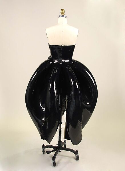 Dress, Iris van Herpen (Dutch, founded 2007), plastic (polyvinyl chloride), silk, metal, Dutch