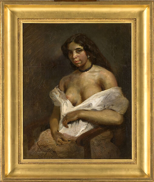 Portrait of Aspasie, Eugène Delacroix (French, Charenton-Saint-Maurice 1798–1863 Paris), Oil on canvas 