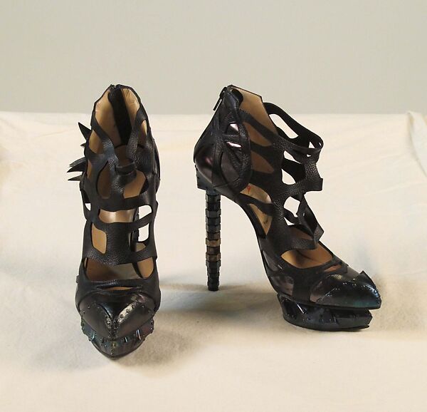 Ensemble, Rodarte (American, founded 2005), leather, wool, silk, metal, synthetic, American