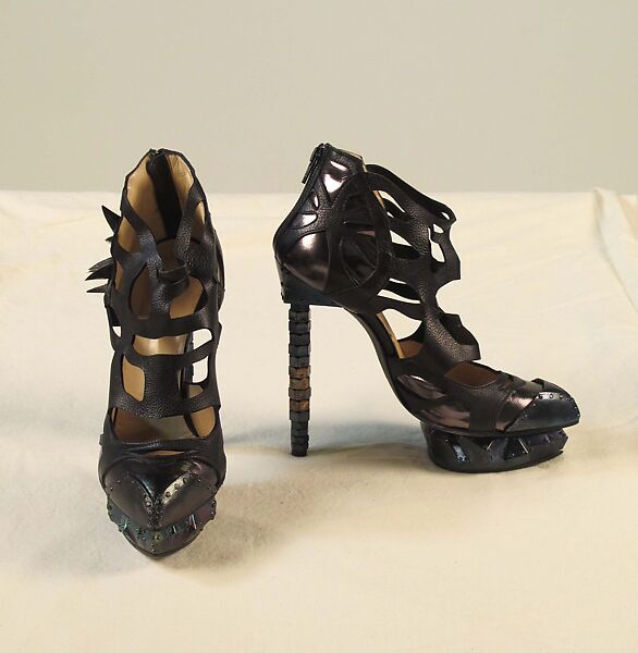 Ensemble, Rodarte (American, founded 2005), leather, wool, silk, metal, synthetic, American