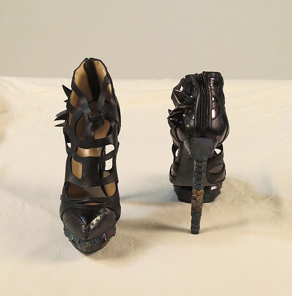 Ensemble, Rodarte (American, founded 2005), leather, wool, silk, metal, synthetic, American