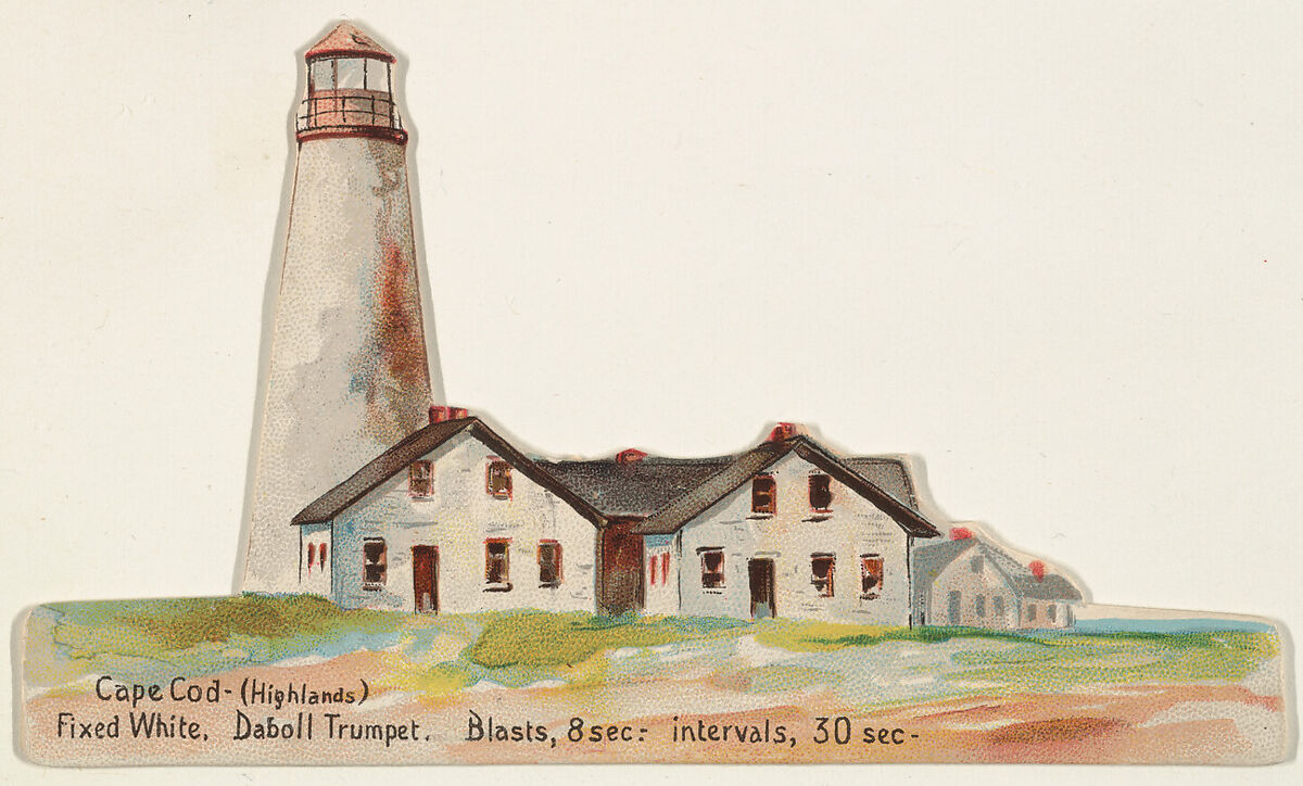 Cape Cod, from the Lighthouses series (N119) issued by Duke Sons & Co. to promote Honest Long Cut Tobacco, Issued by W. Duke, Sons &amp; Co. (New York and Durham, N.C.), Commercial color lithograph 