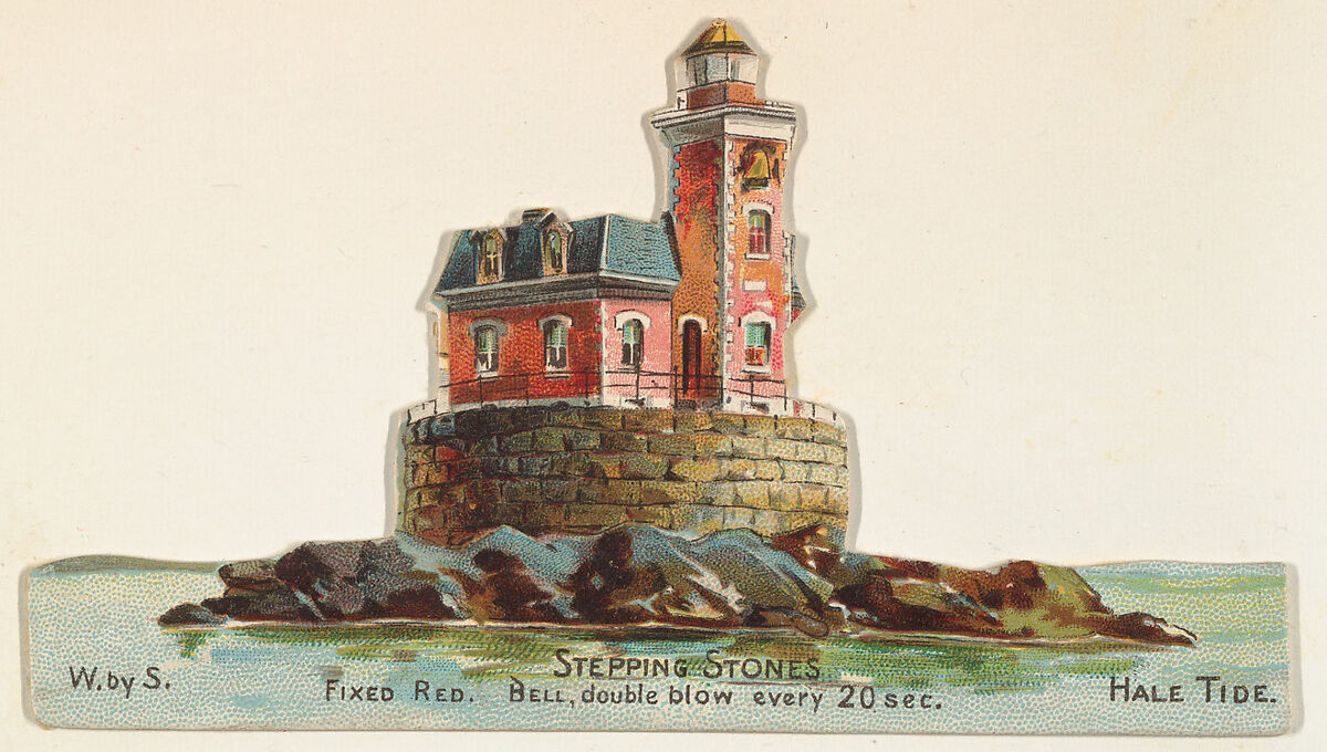 Stepping Stones, from the Lighthouses series (N119) issued by Duke Sons & Co. to promote Honest Long Cut Tobacco, Issued by W. Duke, Sons &amp; Co. (New York and Durham, N.C.), Commercial color lithograph 
