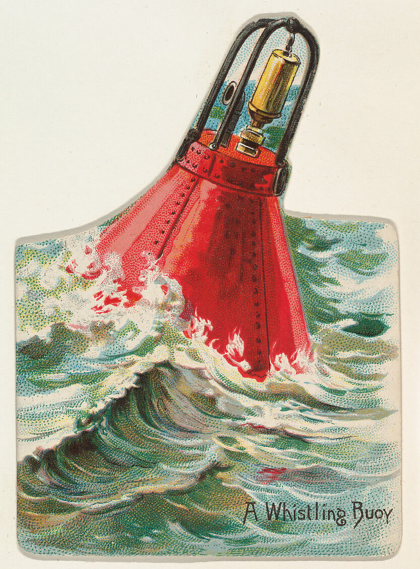 A Whistling Buoy, from the Lighthouses series (N119) issued by Duke Sons & Co. to promote Honest Long Cut Tobacco, Issued by W. Duke, Sons &amp; Co. (New York and Durham, N.C.), Commercial color lithograph 