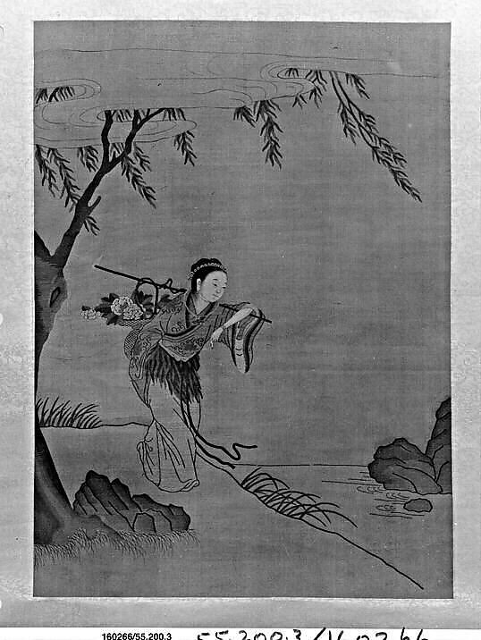 Panel, Pictorial, Silk, China 