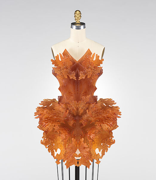 Dress, Iris van Herpen (Dutch, founded 2007), plastic (epoxy-acrylate polymer), Dutch